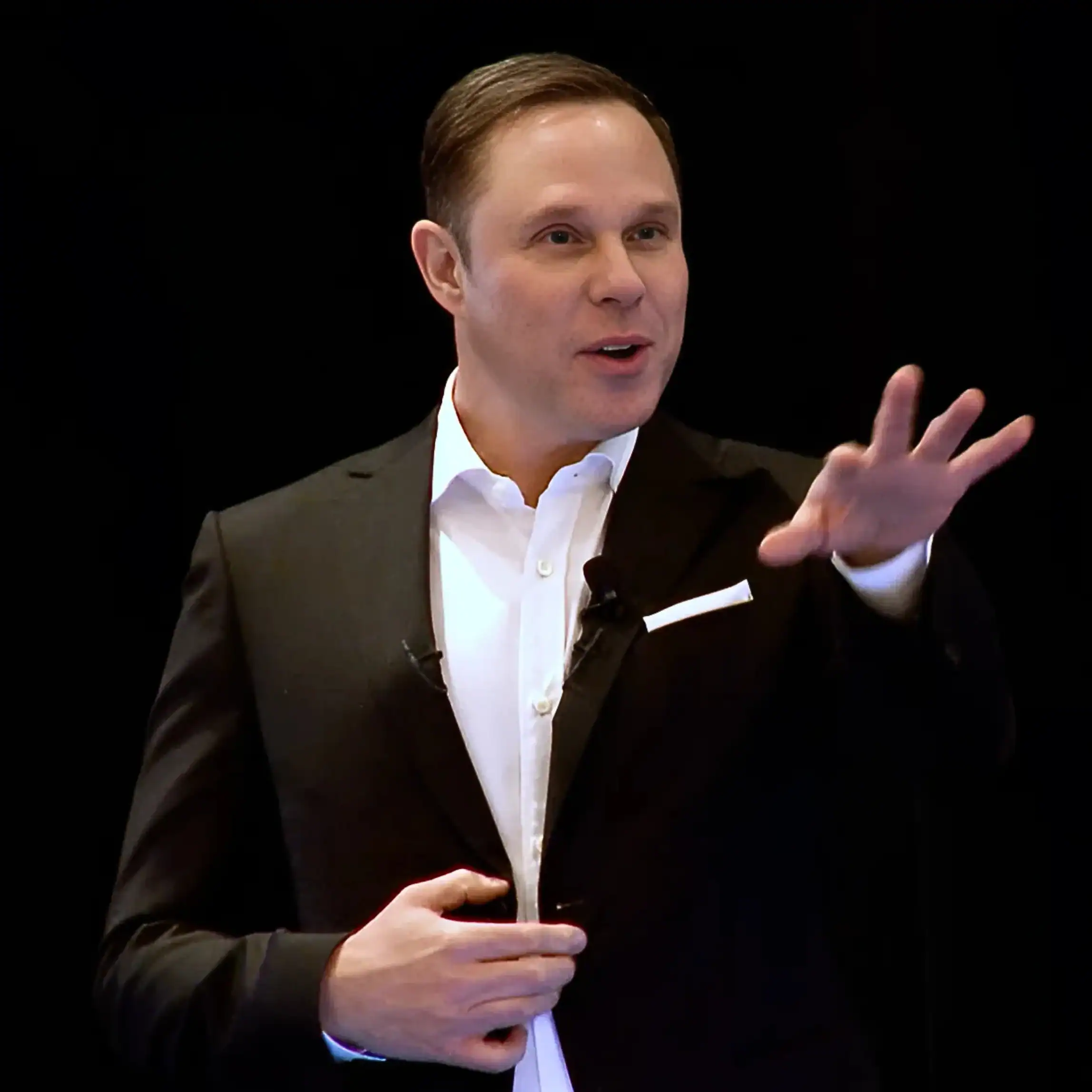 Magician & Mentalist, Randy Charach, performing on stage